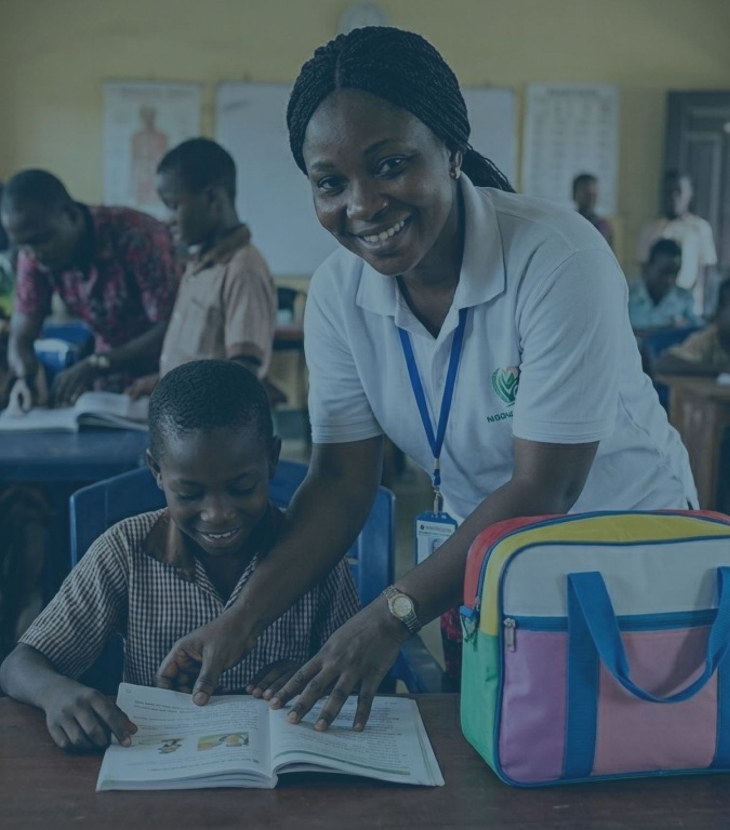 Children learning together in a classroom