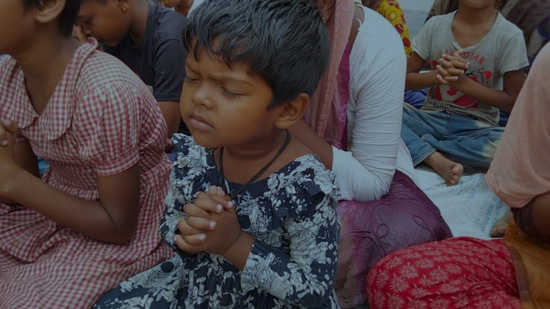 A child in prayer