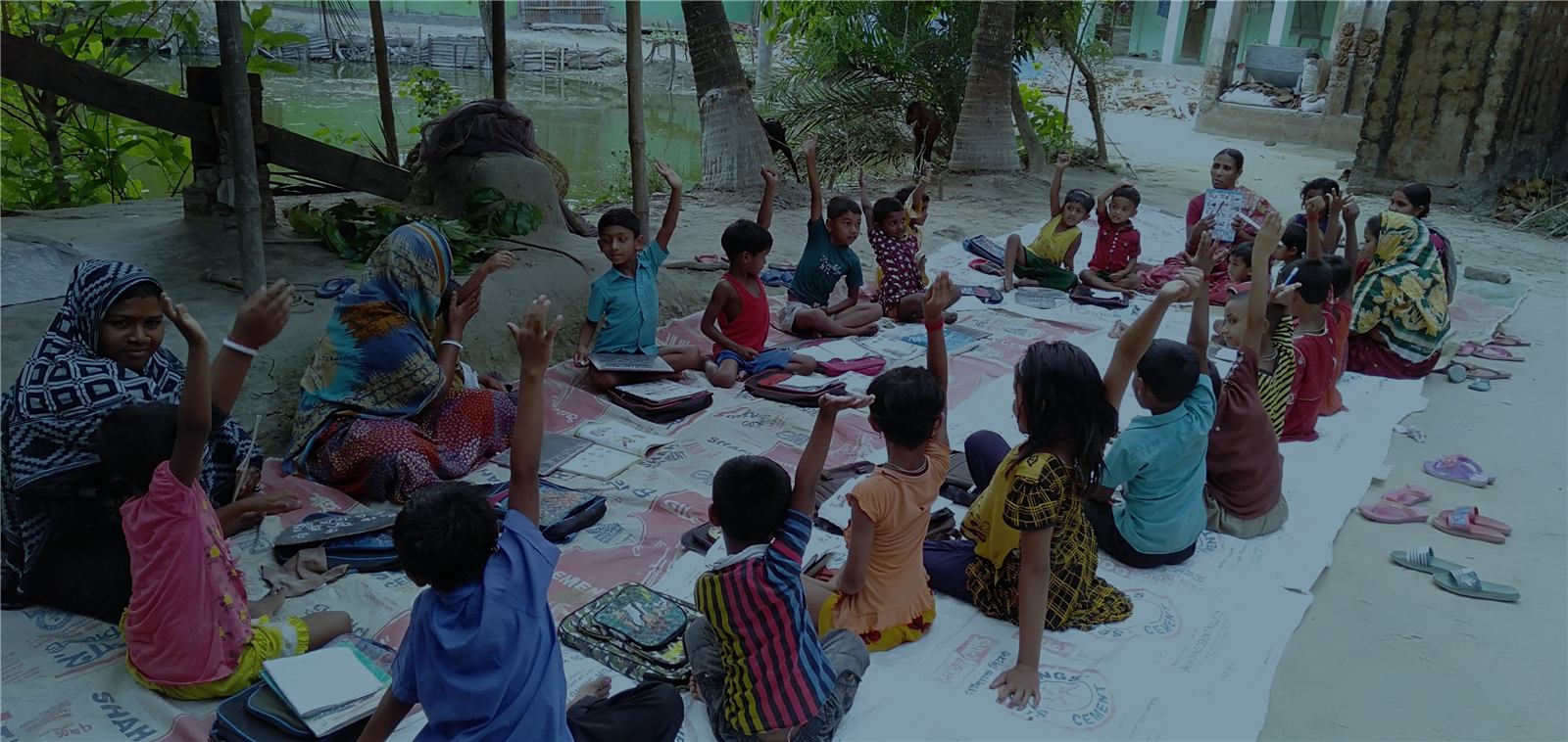 Children at a school started by the mission in Gonali